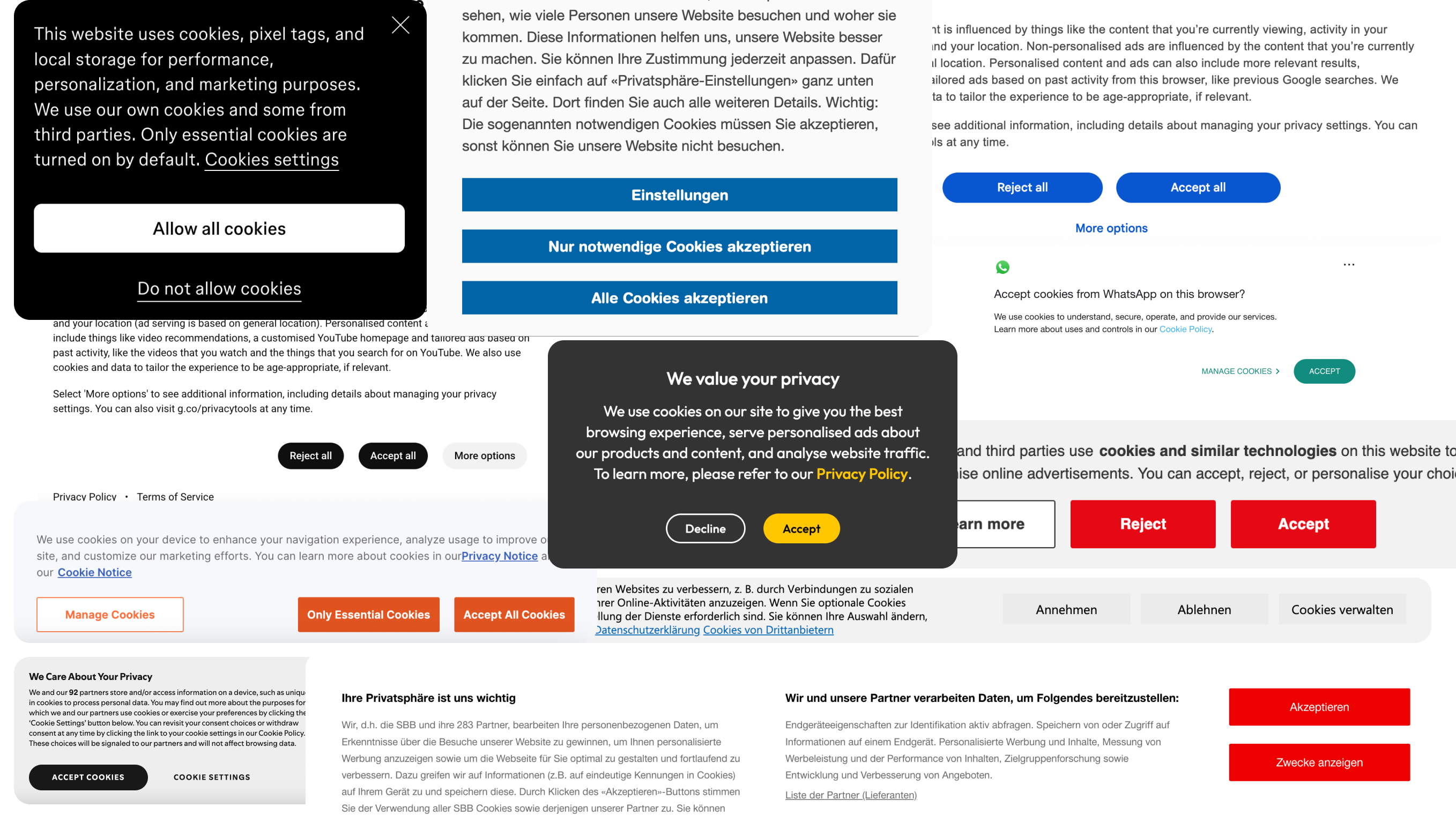 Cookie Banners
